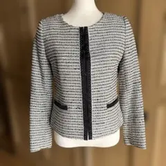 【値下げ】アンタイトル / UNTITLED　ノーカラーツイードジャケット