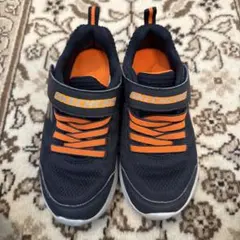 SKECHERS ネイビー/オレンジ キッズシューズ　19センチ
