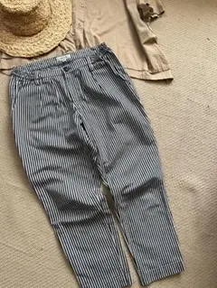 オーディナリーフィッツ　ストライプ　パンツ　テーパード　コットン　オシャレ