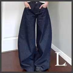 バギーパンツ パンツ インディゴ L y2k ワイド 男女兼用 新品