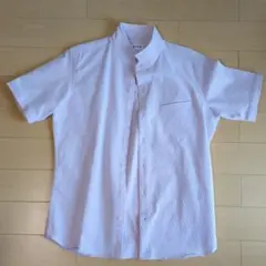 HERRINGBONE STR 半袖シャツ ピンク 48(L)のサムネイル