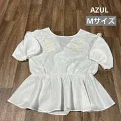 AZUL 7分袖 背中開き ブラウス Mサイズのサムネイル
