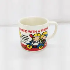 オールドサンリオ パティ＆ジミー ミルクガラス マグカップ フランス製