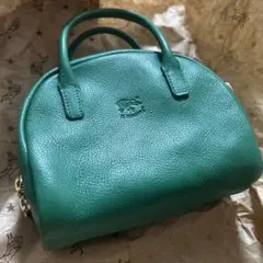 極美品 イルビゾンテ ショルダーバッグ 2way レザー ブルーデニム