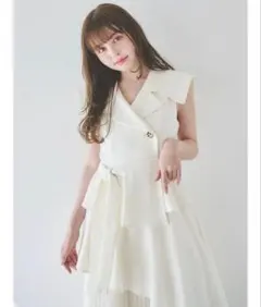 dazzlinアシメプリーツトレンチワンピース