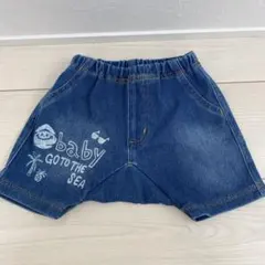 【美品】キッズ ベビー　夏服 ボトムス　デニムハーフパンツ　80センチ