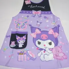 くろみちゃんのパープルの保育士エプロン no14