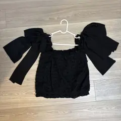AméliaMoi アメリアモア 2wayボリュームシアートップス BLK - メルカリ