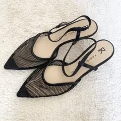 FABIORUSCONI　ファビオルスコーニ ポインテッド パンプス メッシュ
