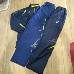 美品asics アシックス ウィンドブレーカージャージ セットアップ3点セット