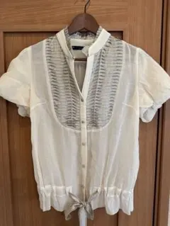 極美品martinique マルティニーク フロントタックブラウス 洗える 