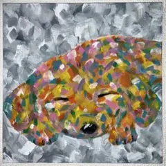 犬　アクリル画　原画