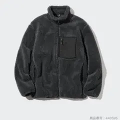 ユニクロ【L】防風アウターフリースジャケット(長袖) 胸ポケットジッパー