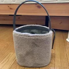 【美品】ファーバスケットバック