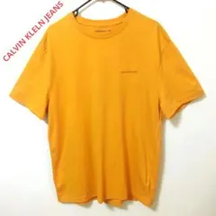 Calvin Klein オレンジ Tシャツ 半袖Tシャツ ワンポイント L/G