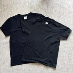 黒 無地 半袖Tシャツ 140・150サイズ 2枚セット 運動会 体育着に♪