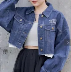 Chico クロップド丈デニムジャケット