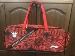【新品】バドミントン トーナメントバッグ 赤黒 リーニン Li-NING