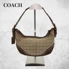 人気✨コーチ　ソーホー　シグネチャ　キャンバス　ワンショルダー　レザー　編み COACH コーチ ソーホー ショルダーバッグ ワンショルダーバッグ ミニ