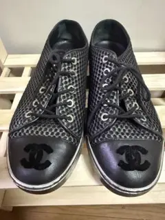 CHANEL メッシュ スニーカー ブラックのサムネイル