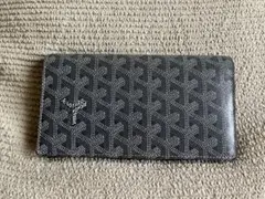 美品・購入証明書付】ゴヤール サンフロランタン 二つ折り財布 グレー
