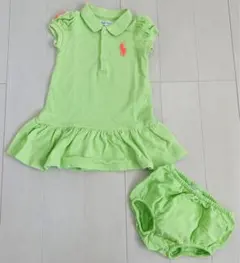 【ポロラルフローレン】ベビー　ポロシャツワンピース ビッグポニー　9M/75