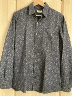 Dries Van Noten グレー/黒 ボタンシャツ 44 DRIES VAN NOTEN 23SS CORBINO PATCH 6321 M.W.SHIRT ネイビー