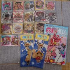 ワンピース ステッカーとメタルキーホルダーと映画特典のセット