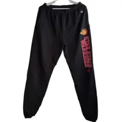 チャンピオン スウェットパンツ 裾リブ カレッジ XL 黒 コットン ゆったり