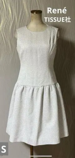お値下げ‼️René ルネ　TISSUE社　ノースリーブ ワンピース