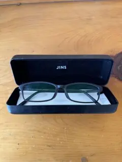 JINS ブラックフレーム メガネ(度あり)
