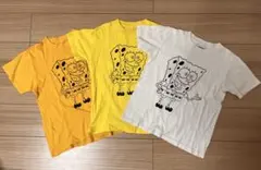 スポンジボブTシャツ色違い3点セット 150