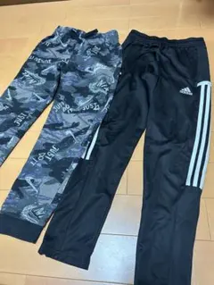 Nikeスウェットとadidas黒ジャージ140-150