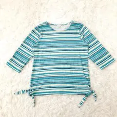 SIMPLE LIFE レナウン　日本製　五分袖Tシャツ　カットソー　裾リボン