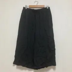 【ユニクロ】UNIQLO ガウチョパンツ ワイドパンツ ブラック レディースL