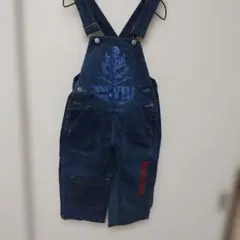 ヒスミニ デビルプリントオーバーオール ダークブルー