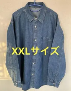 4/8までの限定価格＜未使用品＞GU デニムオーバーサイズシャツ XXLサイズ