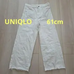 UNIQLO ホワイト デニム ワイドパンツ