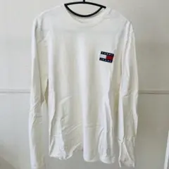 お洒落✨トミージーンズ　TOMMY JEANS 白　ホワイト 長袖ロングTシャツ