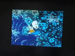 A4 額付き ポスター Surf Snoopy 北斎 アート 波