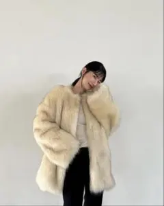 CLANE NO COLLAR VOLUME ECO FUR COATのサムネイル