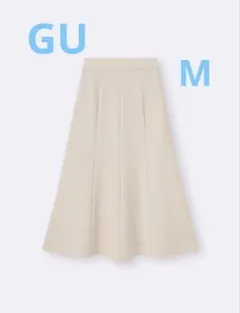 GU カットソーフレアスカート M 白