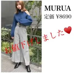 お値下げしました♡MURUA ピンタックワイドパンツ S チェック
