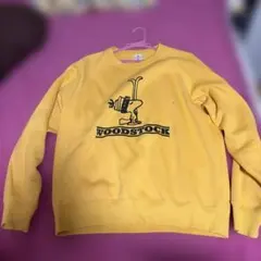 PEANUTS WOODSTOCK スウェット イエロー XL