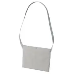 サコッシュ キャンバス 無地 マチなし 着画有 ショルダーバッグ S グレー