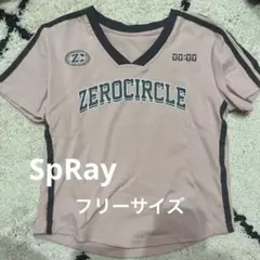 Zerocircle ピンク Vネック Tシャツ SpRay フリーサイズ