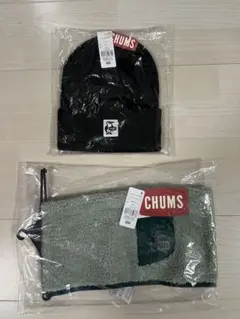 チャムス　CHUMS ニット帽　ネックウォーマー　セット