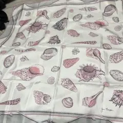 【美品】Jim Thompson シルクスカーフ 貝殻プリント