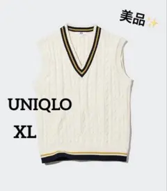 1131 美品✨️ UNIQLO ケーブルVネックベストのサムネイル
