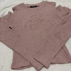 バイラビ　バイラビット　テレコ肩スリット長袖Tシャツ150